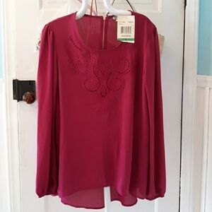Eyeshadow brand raspberry plum dress office professional large blouse 👚